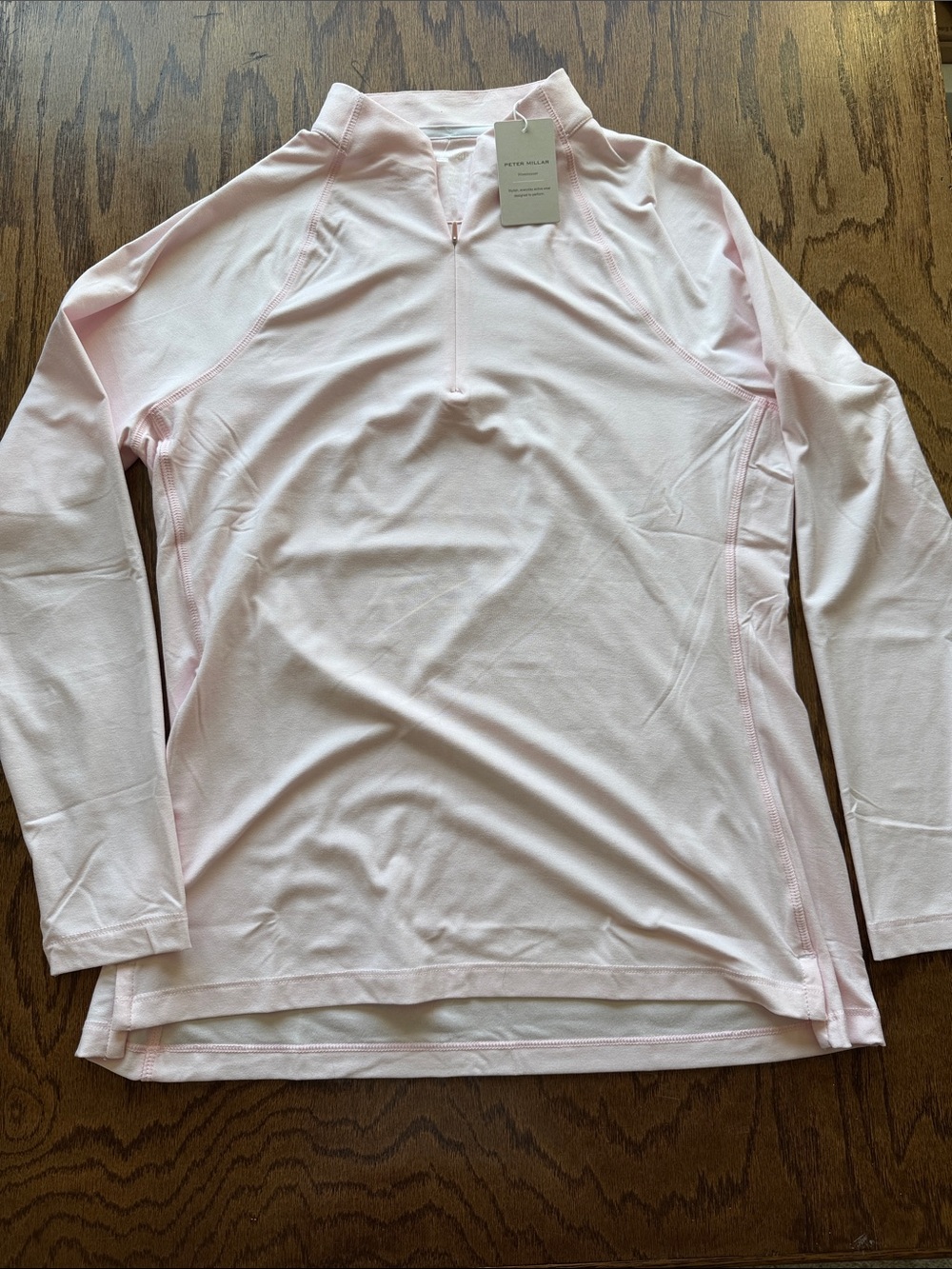 Peter Millar Pale Pink Long-Sleeve Quarter-Zip Pullover - Picture 3 of 7